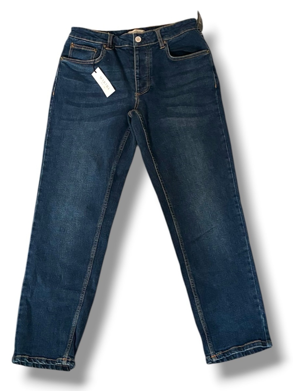 NWT Martha Stewart Rinse Dark Indigo Tapered Jeans.  Size: 6